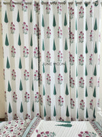 Load image into Gallery viewer, Rose Blush - Block Printed Curtains