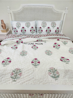 Load image into Gallery viewer, Lady Ruby - Block Printed Muslin Quilt