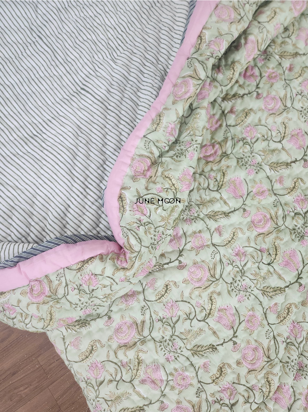 Orchid - Block Printed Muslin Quilt