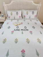 Load image into Gallery viewer, Visions of Eden - Block Printed Bedsheet Set

