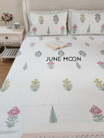 Load image into Gallery viewer, Visions of Eden - Block Printed Bedsheet Set

