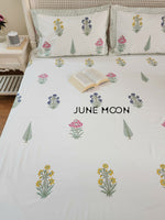 Load image into Gallery viewer, Visions of Eden - Block Printed Bedsheet Set
