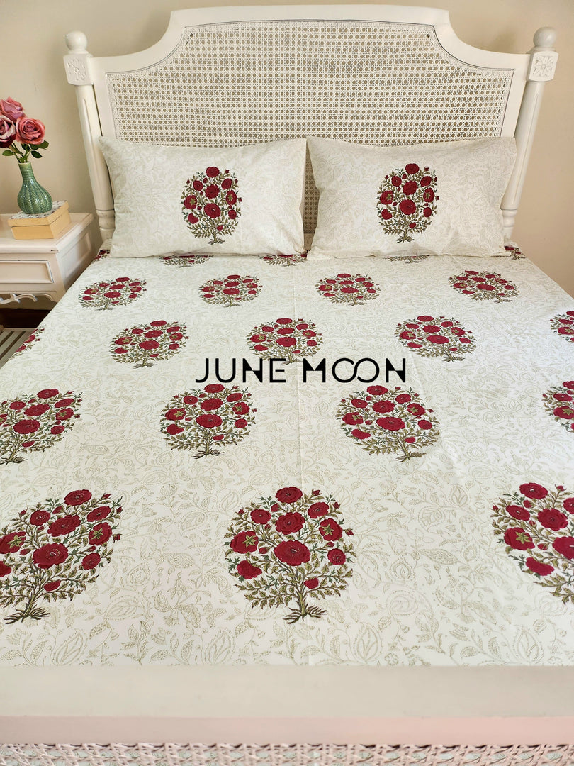 Gulbagh - Block Printed Bedsheet Set