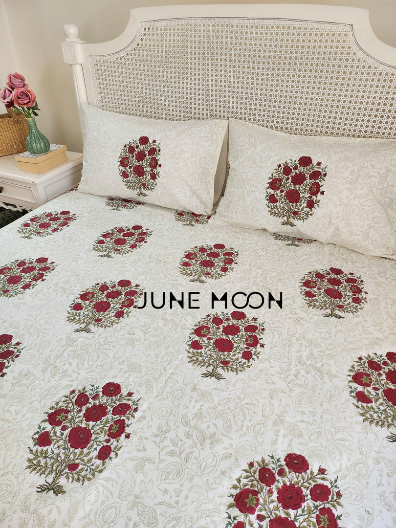 Gulbagh - Block Printed Bedsheet Set