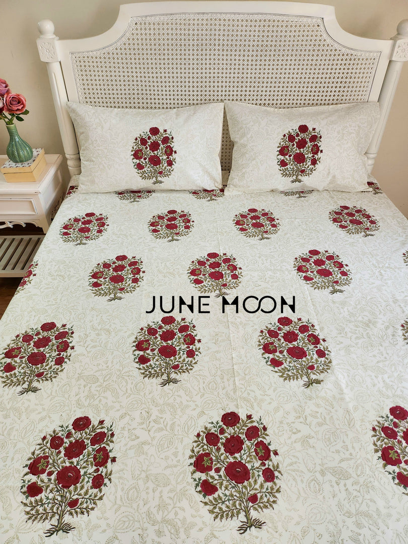 Gulbagh - Block Printed Bedsheet Set