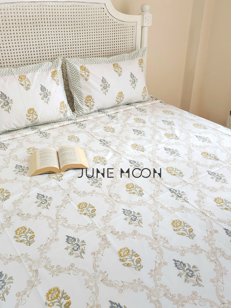 My Little Sunshine - Block Printed Bedsheet Set