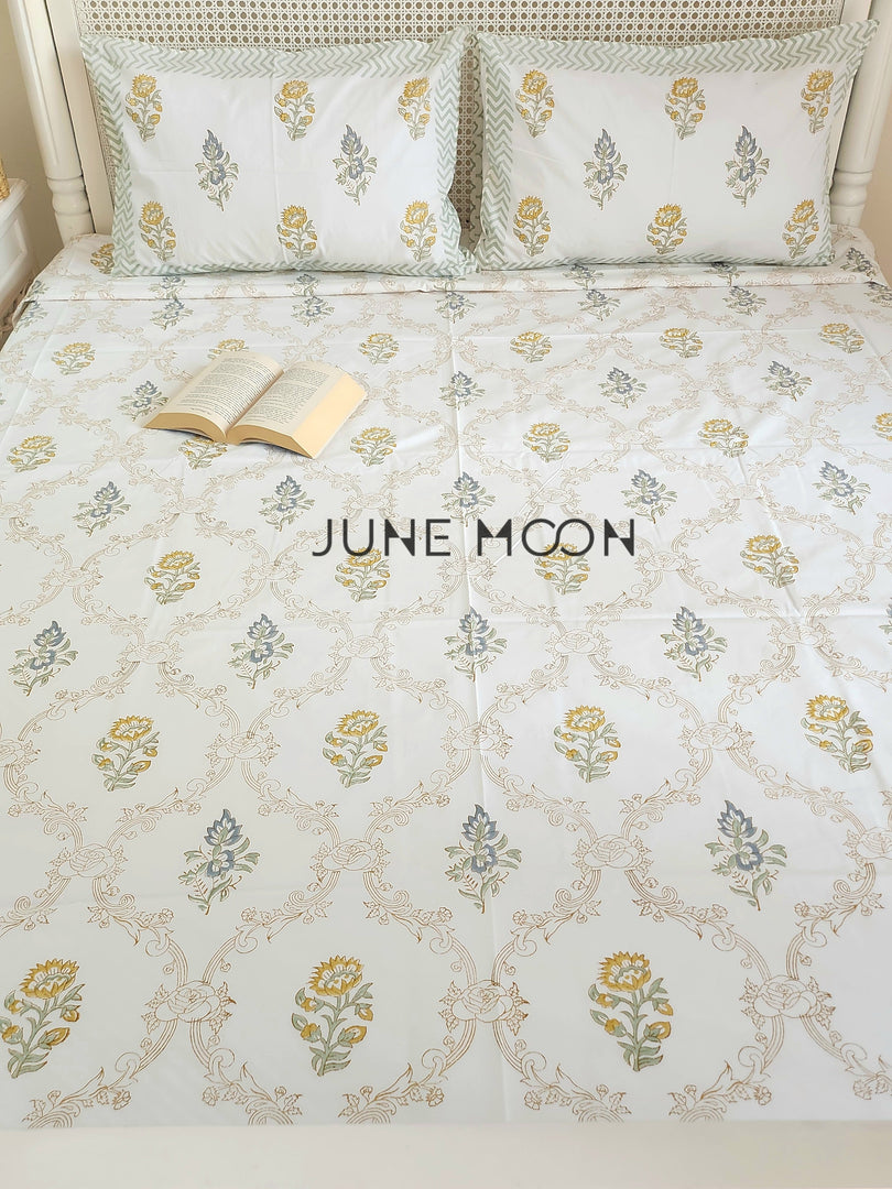 My Little Sunshine - Block Printed Bedsheet Set