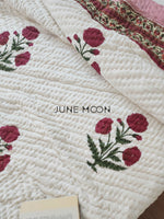 Load image into Gallery viewer, Carmine Sunset - Block Printed Muslin Quilt
