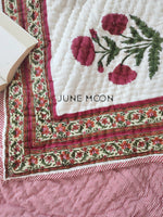 Load image into Gallery viewer, Carmine Sunset - Block Printed Muslin Quilt
