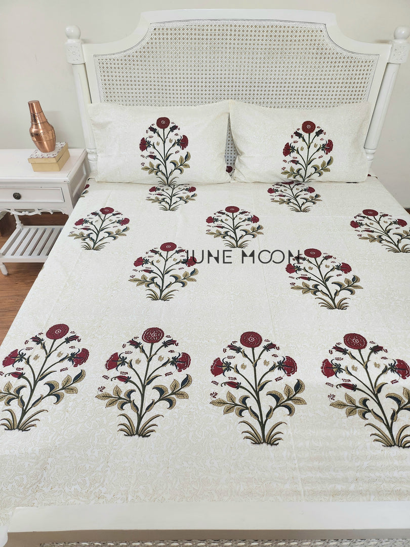 Saundarya - Block Printed Bedsheet Set