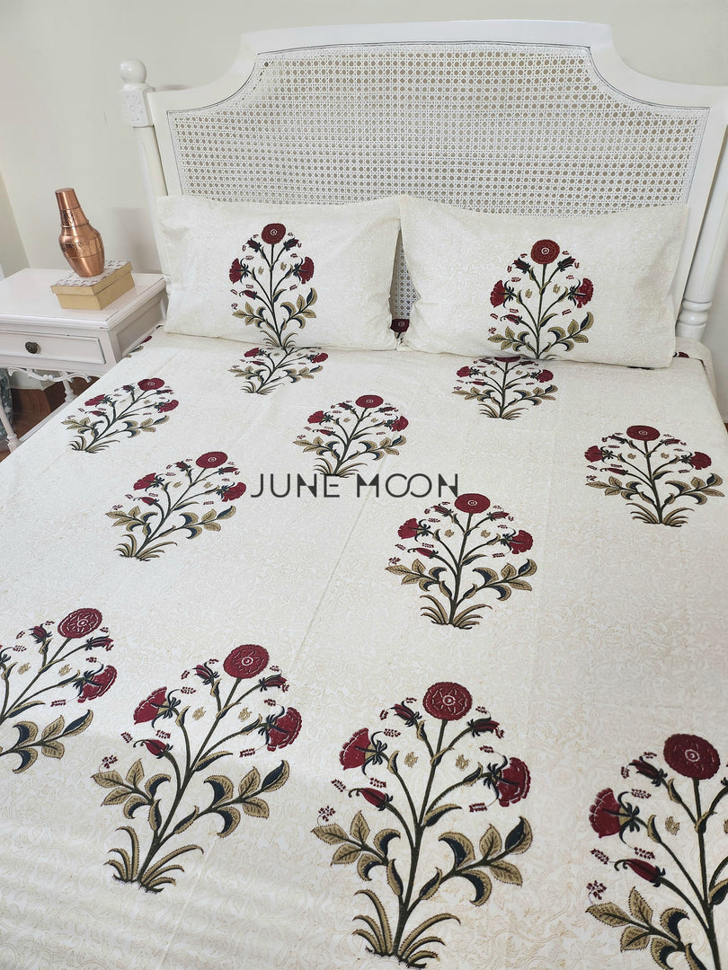 Saundarya - Block Printed Bedsheet Set