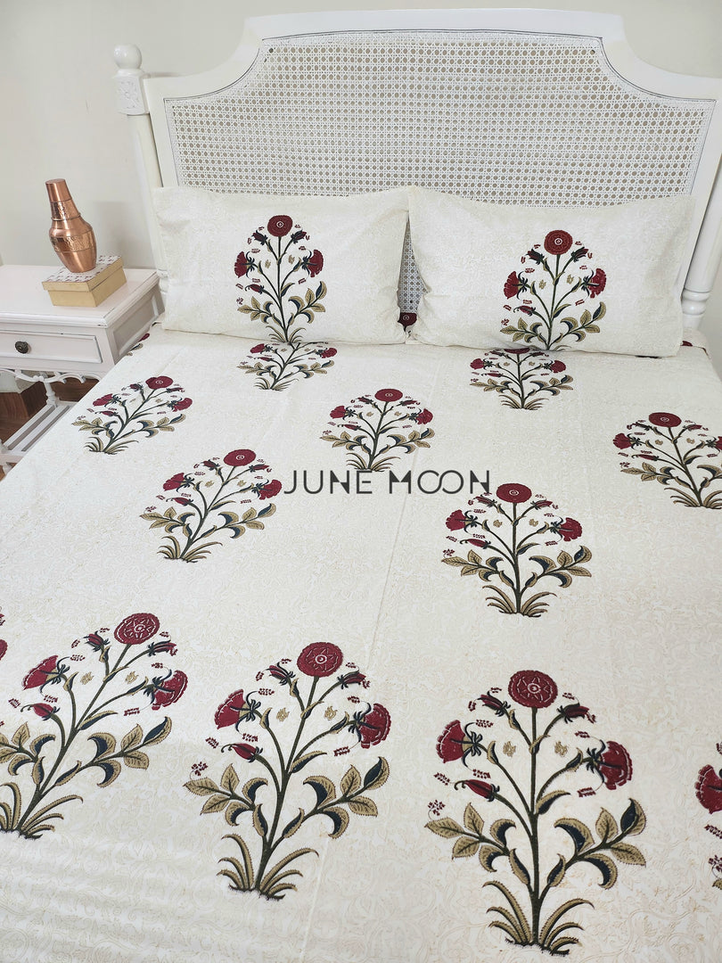 Saundarya - Block Printed Bedsheet Set