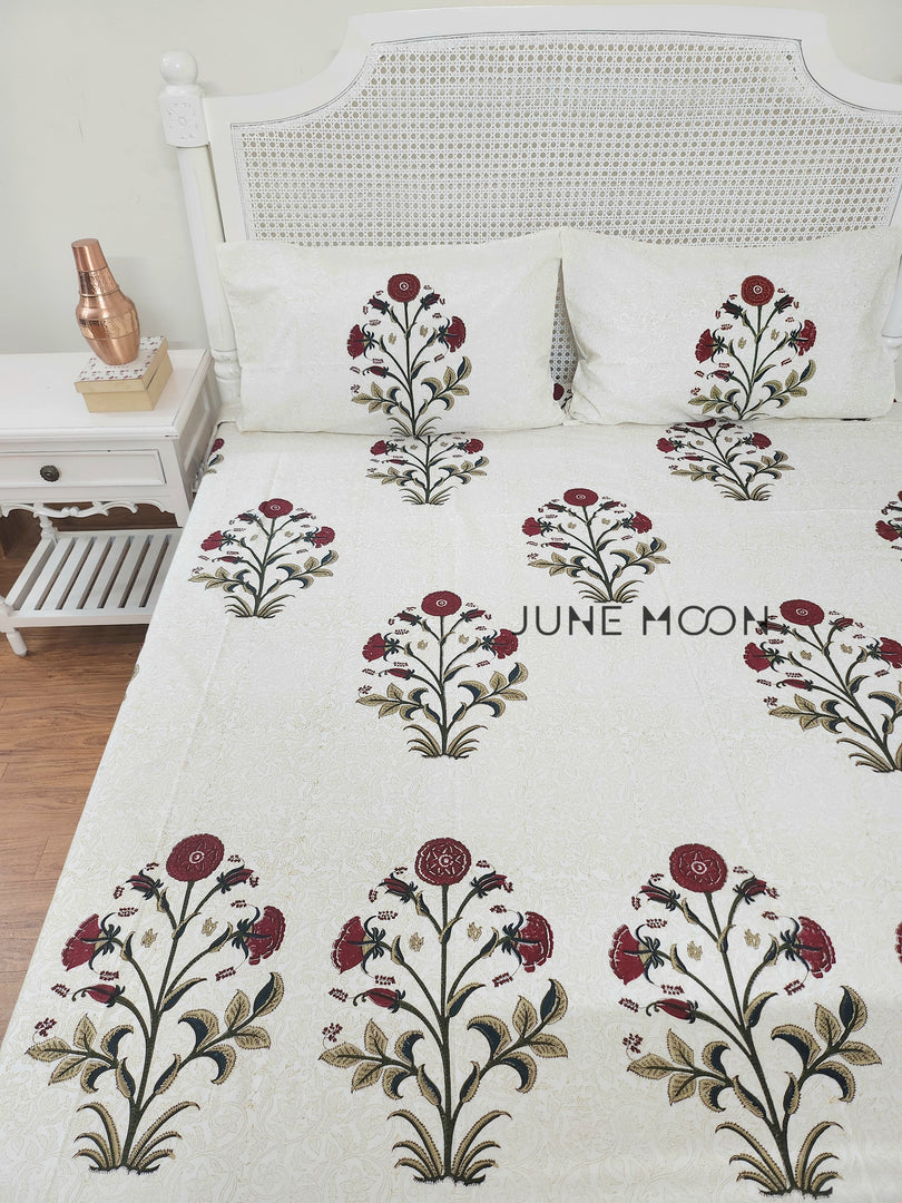 Saundarya - Block Printed Bedsheet Set