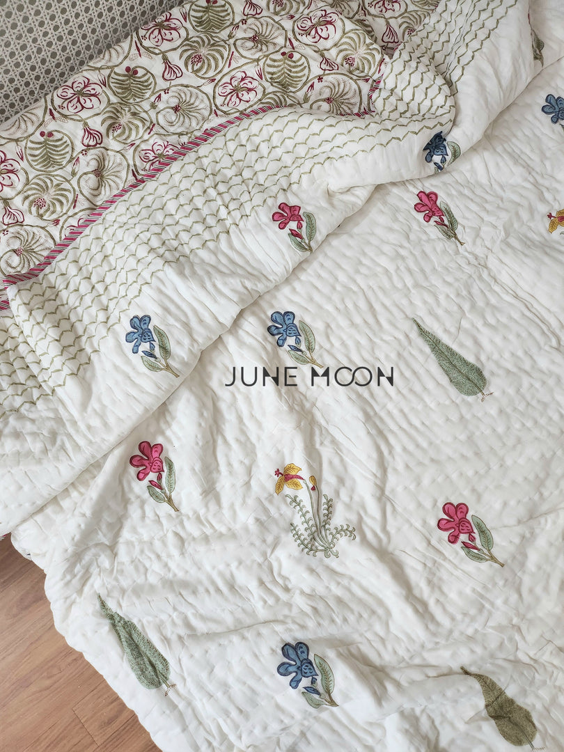 Hues of India - Block Printed Muslin Quilt