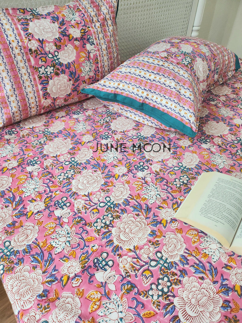 Parijat - Block Printed Bedsheet Set