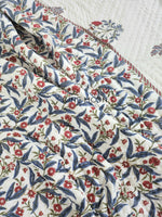 Load image into Gallery viewer, Hued Petals - Block Printed Muslin Quilt
