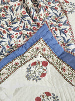 Load image into Gallery viewer, Hued Petals - Block Printed Muslin Quilt
