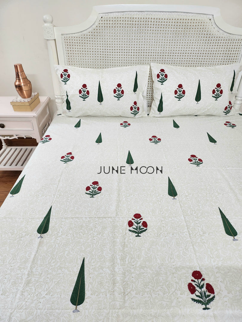 Gulfishan - Block Printed Bedsheet Set