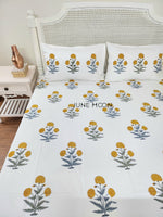 Load image into Gallery viewer, Zinnia - Block Printed Bedsheet Set
