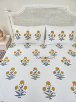 Load image into Gallery viewer, Zinnia - Block Printed Bedsheet Set
