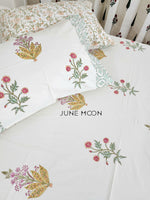 Load image into Gallery viewer, Rang Mahal - Block Printed Bedsheet Set (Cream Base)
