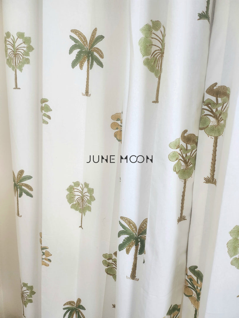 Sultry Greens - Block Printed Curtains