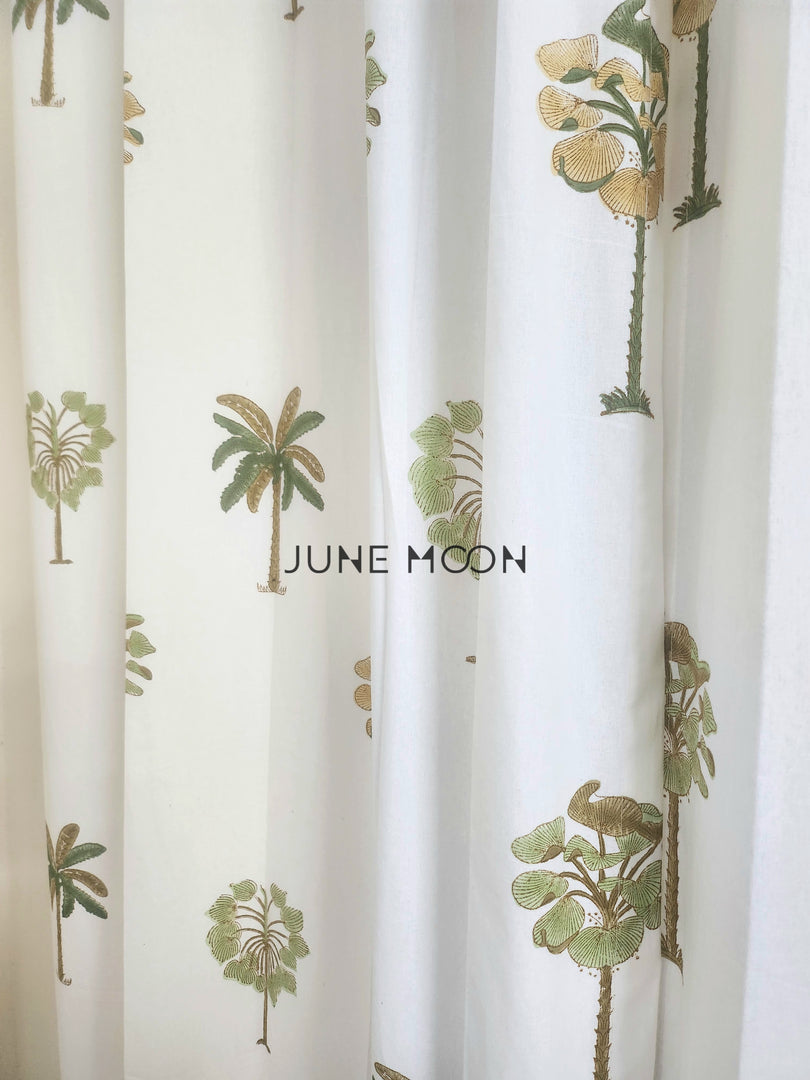 Sultry Greens - Block Printed Curtains