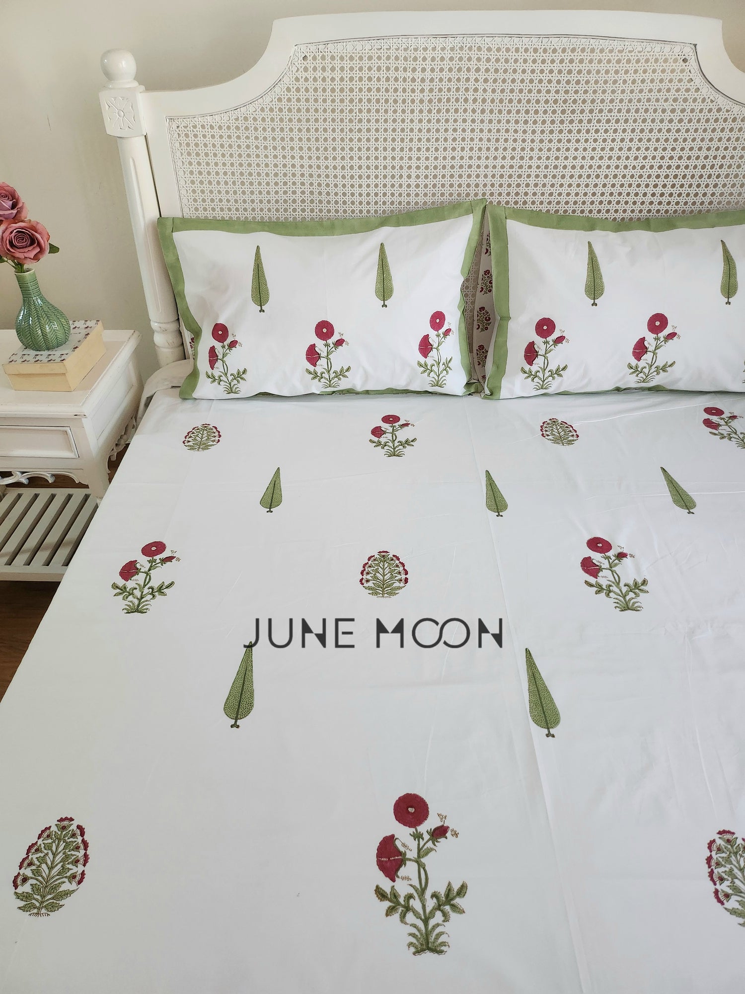 Rare Ruby - Block Printed Bedsheet Set