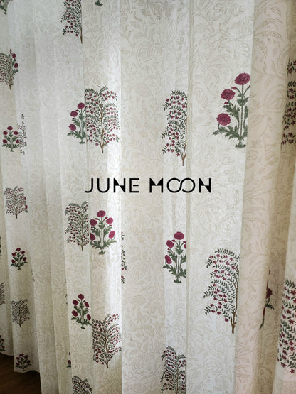 Gul Rang - Block Printed Curtains
