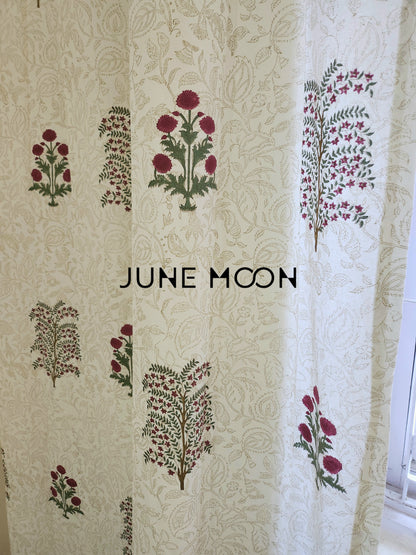 Gul Rang - Block Printed Curtains