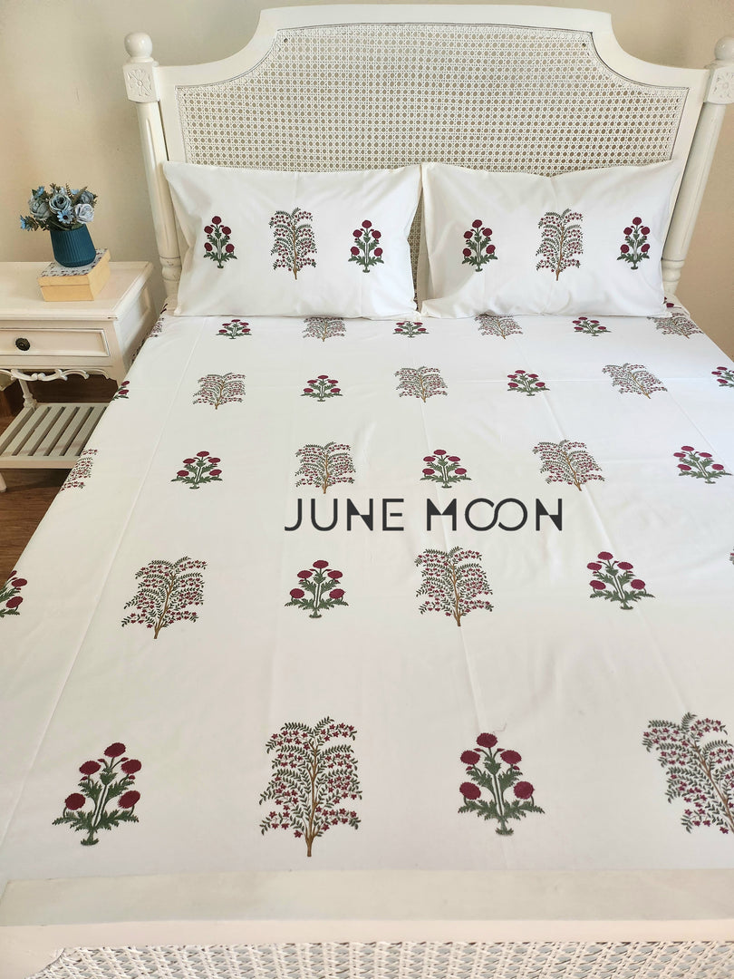 Gul Rang - Block Printed Bedsheet Set