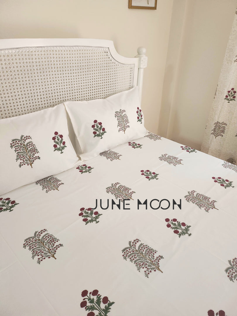 Gul Rang - Block Printed Bedsheet Set