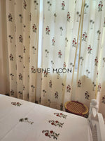 Load image into Gallery viewer, Gul Bano - Block Printed Curtains (Cream Base)
