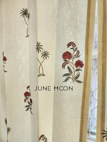 Load image into Gallery viewer, Gul Bano - Block Printed Curtains (Cream Base)
