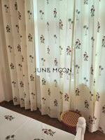 Load image into Gallery viewer, Gul Bano - Block Printed Curtains (Cream Base)
