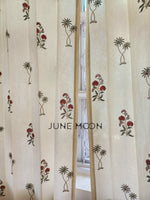 Load image into Gallery viewer, Gul Bano - Block Printed Curtains (Cream Base)
