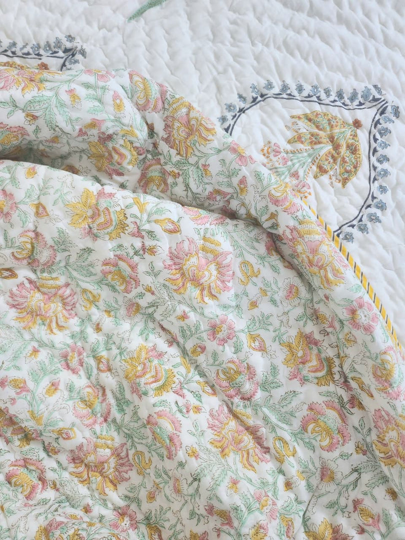 Hues Of India - Block Printed Muslin Quilt