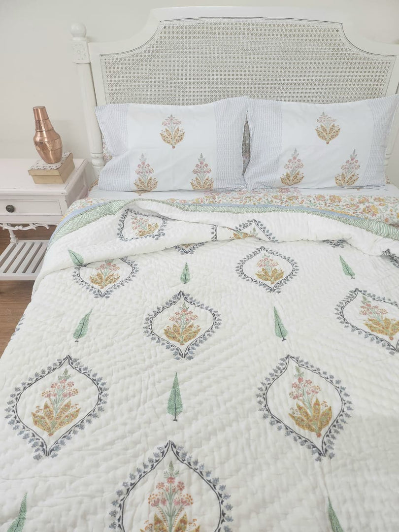 Hues Of India - Block Printed Muslin Quilt
