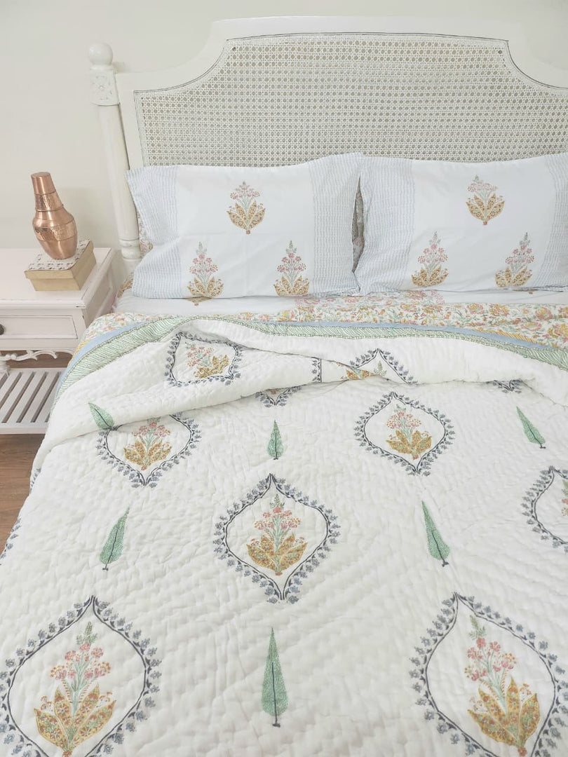 Hues Of India - Block Printed Muslin Quilt