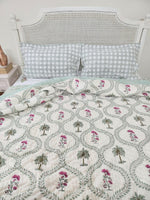 Load image into Gallery viewer, Piece Of Spring - Block Printed Muslin Quilt
