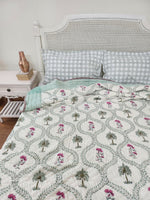 Load image into Gallery viewer, Piece Of Spring - Block Printed Muslin Quilt
