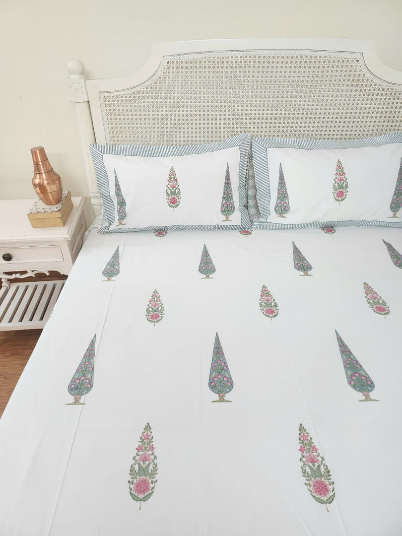 Adhira - Block Printed Bedsheet Set