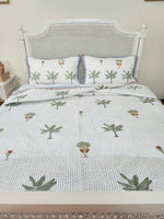 Load image into Gallery viewer, Grass Is Green - Quilted Bedcover Set
