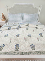 Load image into Gallery viewer, Balmy Seas - Block Printed Muslin Quilt
