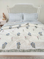 Load image into Gallery viewer, Balmy Seas - Block Printed Muslin Quilt
