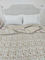 Load image into Gallery viewer, Oasis Of Blooms - Block Printed Muslin Quilt
