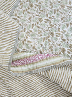 Load image into Gallery viewer, Oasis Of Blooms - Block Printed Muslin Quilt
