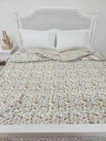 Load image into Gallery viewer, Oasis Of Blooms - Block Printed Muslin Quilt
