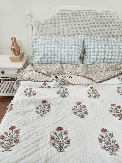 Ghazal - Block Printed Muslin Quilt