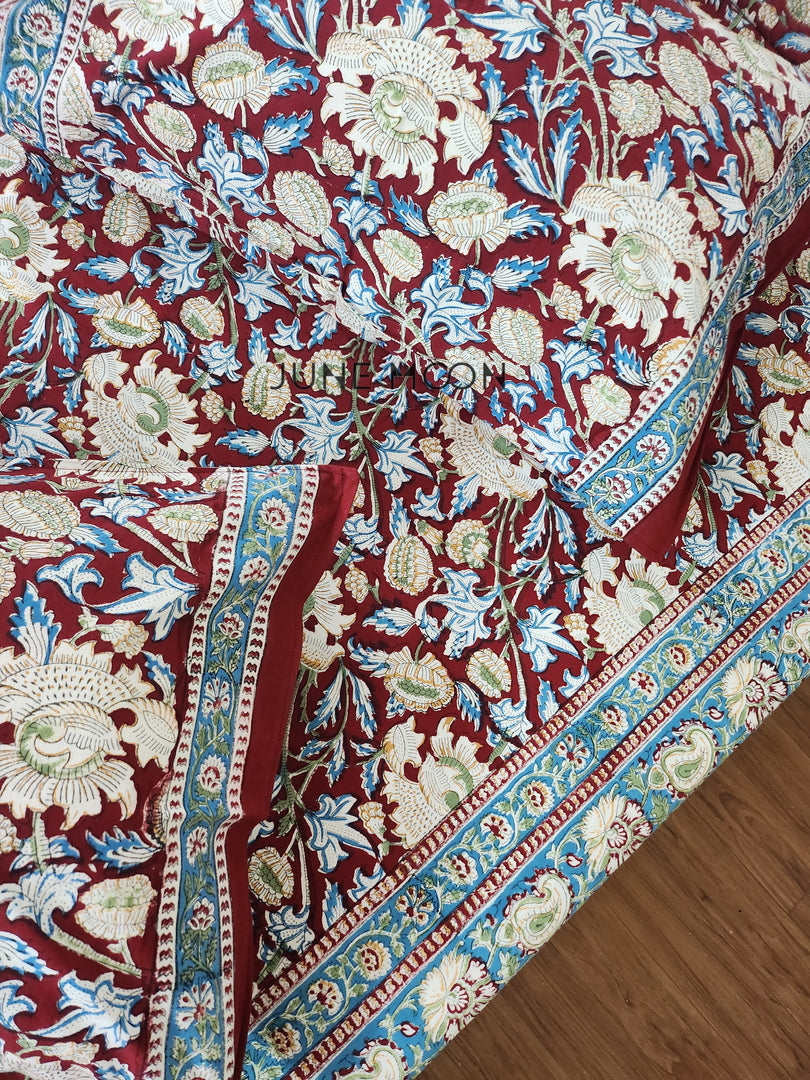 Bindiya - Block Printed Bedsheet Set